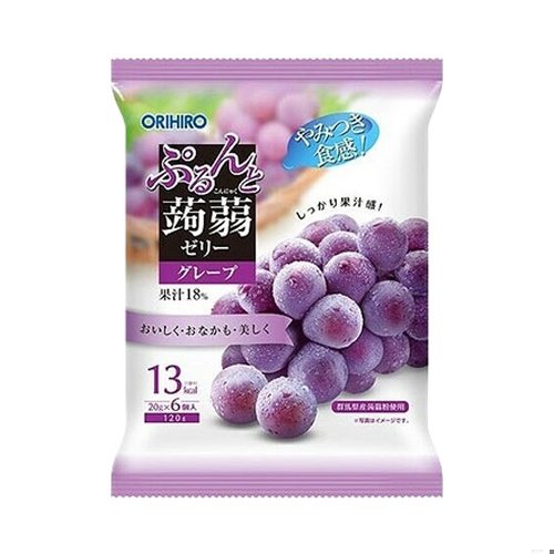Orihiro Prunto Konjac Jelly Grape 6pcs 120gx24