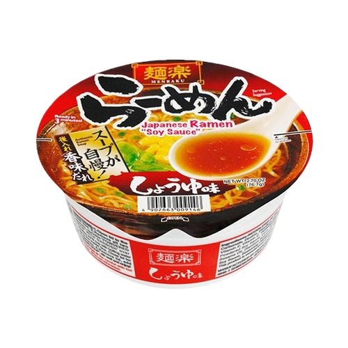 Hikari Miso Menraku Cup Ramen Soy Sauce 76.7gx12