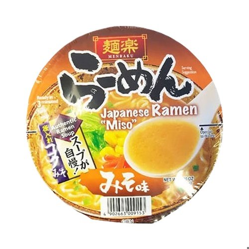 Hikari Miso Menraku Cup Ramen Miso 90.9gx12