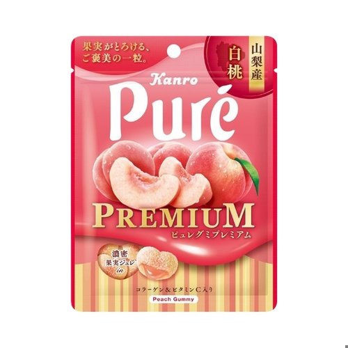 Kanro Pure Gummy Premium Peach 54gx6