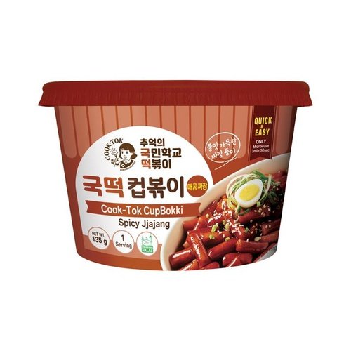 Cook Tok Big Cup Ttokbokki Spicy Jjajang Halal 135gx16