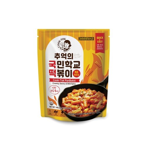 Cook Tok Pan Frying Ttokbokki Mild Spicy Carbonara 140gx24