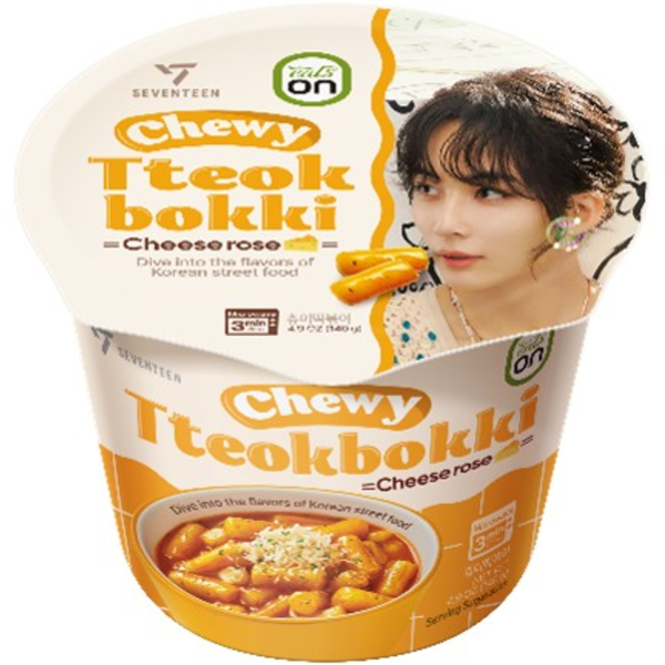 HY Eats On Seventeen Chewy Tteockbokki Cheese Rose 140gx16