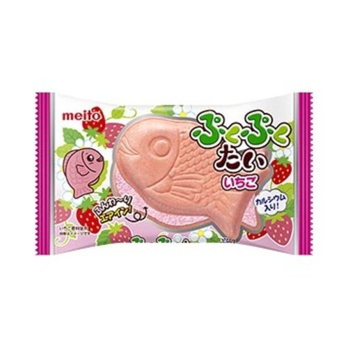 Meito Fish Shaped Air In Chocolate Strawberry 16.5gx10x12