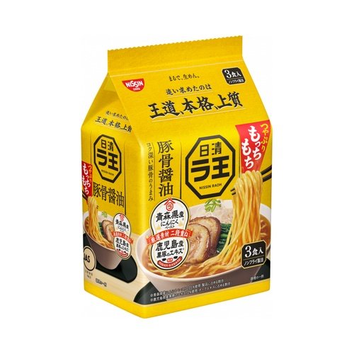 Nissin Raoh Tonkotsu Soy Sauce Ramen 3 Packs 279gx9x2